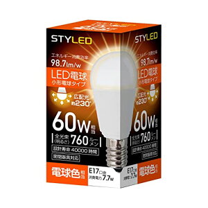 �F�F�d���F �T�C�Y�F1�� �X�^�C���h LED�d�� E17 �d���F 60W�`���� �~�j�N���v�g���` �L�z���^�C�v �����Ή� HA6T17LS1 1��