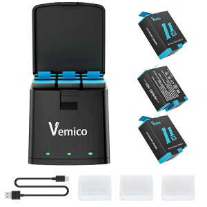 Vemico Hero 11obe[ }[dZbg 3*1800mAheʓdr Hero 9/10/11/12ubNp 3Zbgq[[11\obe[ `[W[ [d\ Type-C USB [{bNX Ή (Hero 9/10/