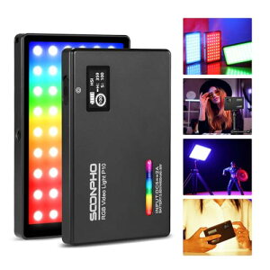 FF SOONPHO P10 BepCg RGBrfICg ledƖBeCg LEDrfICg JCg 4400mAh 2500k-8500k CRI97* iK [dobe[ ^ y ^LEDpl 12탂[h Ɩ