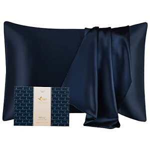 色:9.ネイビー サイズ:50×70cm ツルワ シルク枕カバー 6Aクラスシルク100% 22匁 片面シルクタイプ テンセル 封筒式 洗える シルクピローケース 摩擦軽減 美肌 美髪 快眠 寝癖防止 肌に優しい