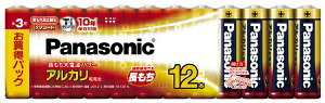 パナソニック アルカリ乾電池 単3形 12本入り LR6XJ/12SW Panasonic 乾電池 単3形 電化製品 乾電池