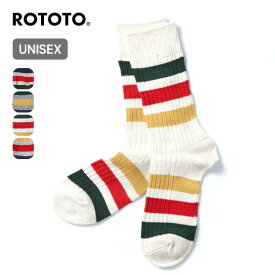 ロトト パークストライプクルーソックス ROTOTO PARK STRIPE CREW SOCKS ユニセックス メンズ レディース R1501 靴下 くつ下 日本製 アウトドア キャンプ 【正規品】