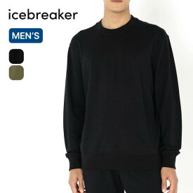 アイスブレーカー メリノテリーLSスウェットシャツ メンズ Icebreaker M MERINO TERRY LS SWEATSHIRT IA72360 Tシャツ 長袖 ロングスリーブ 調温調湿 アウトドア キャンプ 【正規品】