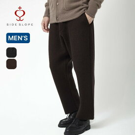 【SALE 30%OFF】サイドスロープ ウールノータックテーパードヘリボーンパンツ SIDE SLOPE Wool No-Tuck Tapered Herringbone Pants メンズ レディース ウィメンズ ユニセックス SSL38-091 ボトムス ロングパンツ ニット キャンプ アウトドア 【正規品】