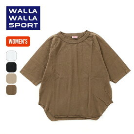 ワラワラスポーツ 1/2ルーズベースボールTEE WALLA WALLA SPORT レディース 030126-SR トップス Tシャツ 半袖 キャンプ アウトドア フェス