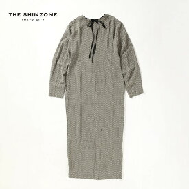 ザ シンゾーン コモンJQドレス THE SHINZONE KOMON JACQUARD DRESS レディース ウィメンズ 24SMSOP03 ワンピース ロング丈 ジャカード織り 小紋柄 バックスリット 【正規品】