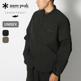 スノーピーク×トーンドトラウト 2ウェイリバーシャツ snow peak apparel×TONEDTROUT 2Way River Shirt メンズ レディース ユニセックス TT2410-SH01 アウター 羽織り トップス ジャケット アパレル 釣り フィッシング キャンプ アウトドア 【正規品】