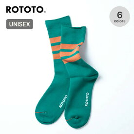 ロトト ファインパイルストライプドクルーソックス ROTOTO FINE PILE STRIPED CREW SOCKS ユニセックス メンズ レディース 靴下 ソックス ポップ カラフル レトロ アウトドア キャンプ 【正規品】