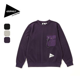 グラミチ×アンドワンダー ポケットスウェットシャツ GRAMICCI×and wander POCKET SWEAT SHIRT メンズ レディース ユニセックス 5744184415 スウェット スエット トレーナー 長袖 ロングスリーブ トップス おしゃれ キャンプ アウトドア 【正規品】