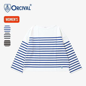 【ラスト1点】オーシバル ワイドボディーボートネックP.O.【ウィメンズ】 ORCIVAL WIDE BODY BOAT NECK P.O. レディース #6819 Tシャツ 長袖 ロンT カットソー トップス パネルボーダー ラッセル リラックスフィット おしゃれ RACHEL レイチェル 高密度コットン オーチバル
