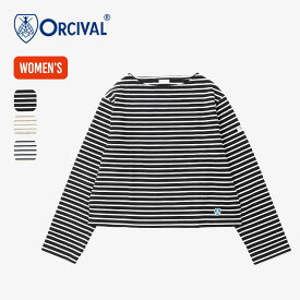 【ラスト1点】【SALE Max60%OFF】オーシバル CLNボートネックL/SクロップドP.O.【ウィメンズ】 ORCIVAL CLN BOAT NECK L/S CROPPED P.O. レディース #B266 Tシャツ 長袖 カットソー ボーダー フレンチ ワイド COTTON LOURD コットンロード バスクシャツ オーチバル