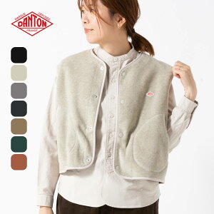 �y���K�戵�X�z �_���g�� �t���[�X�J���[���X�x�X�g �t���[�X DANTON WOMEN'S FLEECE COLLARLESS VEST �E�B�����Y ���f�B�[�X #DT-A0521 �g�b�v�X �A�E�^�[ �x�X�g �m�[�J���[ �t���[�X �t�F�X ������� �L