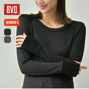 r[EuCEfB[ N[lbNTz[ B.V.D. Crew neck thumbhole EBY fB[X BAKU97 ugGRID-TEC{ ObhebN TVc  OX[u A_[EFA @\Ci[ 