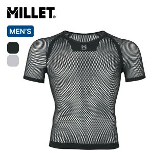 �~���[ �h���C�i�~�b�N���b�V��SS �����Y Millet DRYNAMIC MESH SHORT SLEEVE MEN'S MIV01566 �g�b�v�X �A���_�[�E�F�A �x�[�X���C���[ �h���C���C���[ ���� ���� ���� �o�R �t�F�X �X�|�[�c �L�����v �A�E