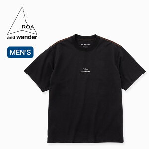 ���A×�A���h�����_�[ ���S�v�����e�b�hT ROA × and wander LOGO printed T �����Y 5746184517 �g�b�v�X T�V���c ���� �N���[�l�b�N ������� �L�����v �A�E�g�h�A