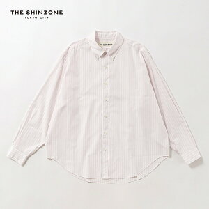 �U �V���]�[�� �X�g���C�v�_�f�B�V���c THE SHINZONE STRIPED DADDY SHIRT ���f�B�[�X �E�B�����Y 26MMSBL01 �g�b�v�X ���� �H�D�� �s���N ������� �L�����v �A�E�g�h�A