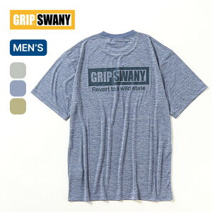 �O���b�v�X���j�[ �{�b�N�X���S�h���CS/S TEE GRIP SWANY BOX LOGO DRY S/S TEE �����Y GSMCT0014 �g�b�v�X �J�b�g�\�[ T�V���c ���� ������� �L�����v �A�E�g�h�A