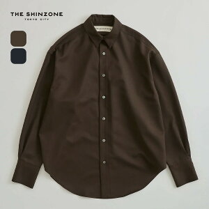�U �V���]�[�� �E�H�b�V���u���E�[���_�f�B�V���c THE SHINZONE WASHABLE WOOL DADDY SHIRT ���f�B�[�X �E�B�����Y 26AMSBL10 �g�b�v�X �����O�X���[�u ���� �H�D�� �C�[�W�[�P�A �f�C���[ ���ꂢ�� ������