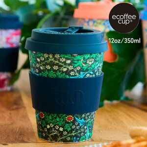 Blackthorn(ブラックソーン)William Morris12oz/350ml <ecoffee cup>ウィリアム・モリスコレクション エコーヒーカップ タンブラー ブラック エコ サスティナブル カップ コップ 環境 花柄 持ち歩き
