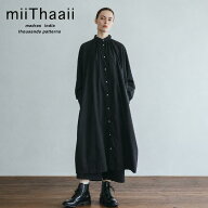 リピ ワンピース ブラック＜miiThaaii＞FJW409-VCBK miiThaaii ミーターイー スカート 服 シャツワンピー…