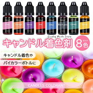 手作りキャンドル 着色料 8色セット キャンドル着色剤 液体染料 バイカラーボトル センサリーボトル キャ…