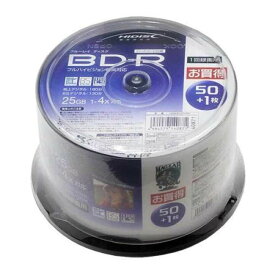 HIDISC BD-R 4倍速 51枚パック 25GB ホワイト 25GB×51枚