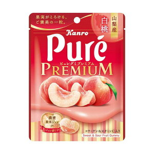 ◆カンロ ピュレグミプレミアム山梨産白桃 54g 【6個セット】