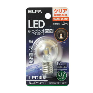 �G���p ELPA LED�����d�� �~�j�{�[��G30�` LED �ȃG�l E17 1.2W LDG1CL-G-E17-G246
