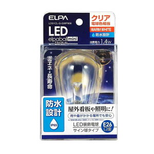 �G���p ELPA LED�d�� �T�C�����` �h���݌v ���O E26 LDS1CL-G-GWP906