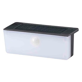 オーム電機 LEDセンサーウォールライト ソーラー 100ルーメン 1個