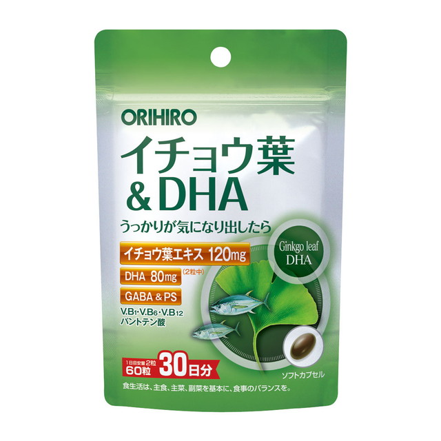 ◆オリヒロ イチョウ葉＆DHA 60粒