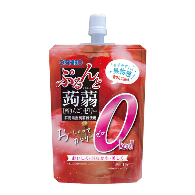 ◆オリヒロ ぷるんと蒟蒻ゼリー カロリー0 蜜りんご 130g