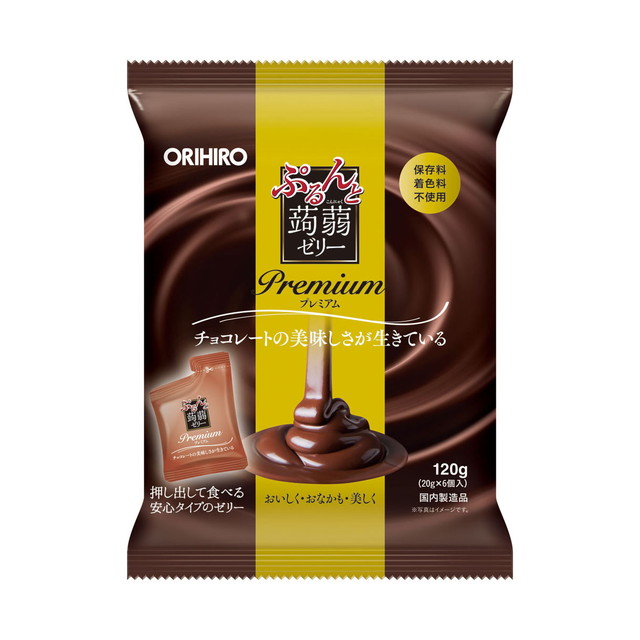 ◆オリヒロ ぷるんと蒟蒻ゼリープレミアム チョコレート 20gX6個