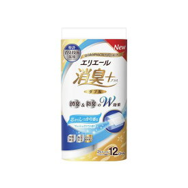 大王製紙 エリエール 消臭＋（プラス）トイレットティシュー ダブル フレッシュクリアの香り 12ロール【6個セット】