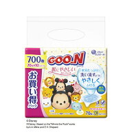 大王製紙 グーン 肌にやさしいおしりふき 詰め替え 70枚x10コパック【4個セット】