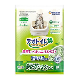 ユニ・チャーム1週間消臭・抗菌デオトイレ飛び散らない緑茶成分入り消臭サンド 4000ml