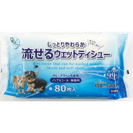 大一紙工 ペット用 流せるウェットティッシュ ノンアルコール 無香料 80枚
