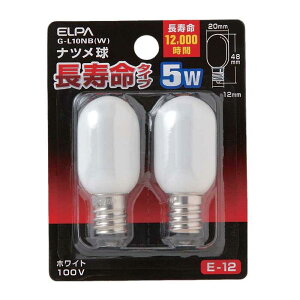 �G���p ELPA �i�c���������O �d�� �Ɩ� E12 5W �z���C�g G�]L10NB�iW�j