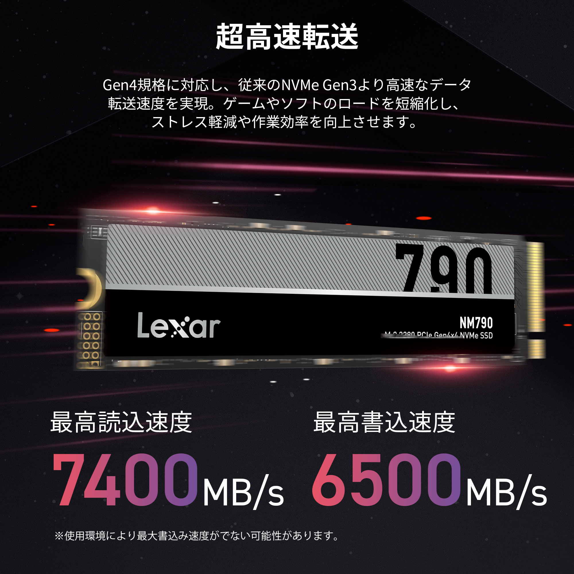 楽天市場】【クーポン利用で13977円】Lexar 2TB NVMe SSD PCIe Gen 4×4