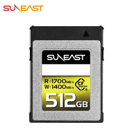 【ポイント3倍】SUNEAST ULTIMATE PRO CFexpress Type Bカード 512GB 大容量 最大読み取り速度1550MB sの高速パフォーマンス・高解像度連写に対応できる最大550MB sの書込み速度 SE-CFXB512B1700 撮影 カメラ 静止画 動画