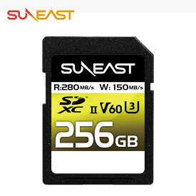 【ポイント10倍】SUNEAST SDXCカード 256GB UHS-II V60 最大280MB s U3 4K UHD ULTIMATE PRO プロフェッショナル メモリーカード SE-SDU2256GB280