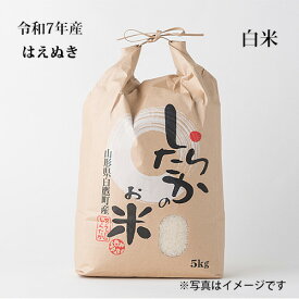 はえぬき白米5kg【令和7年産】【農家直送】　山形の定番米【はえぬき】