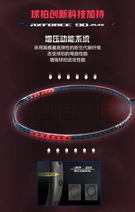 楽天市場】LI-NING AX90TM AXFORCE 90 TIGER MAX バドミントンラケット 