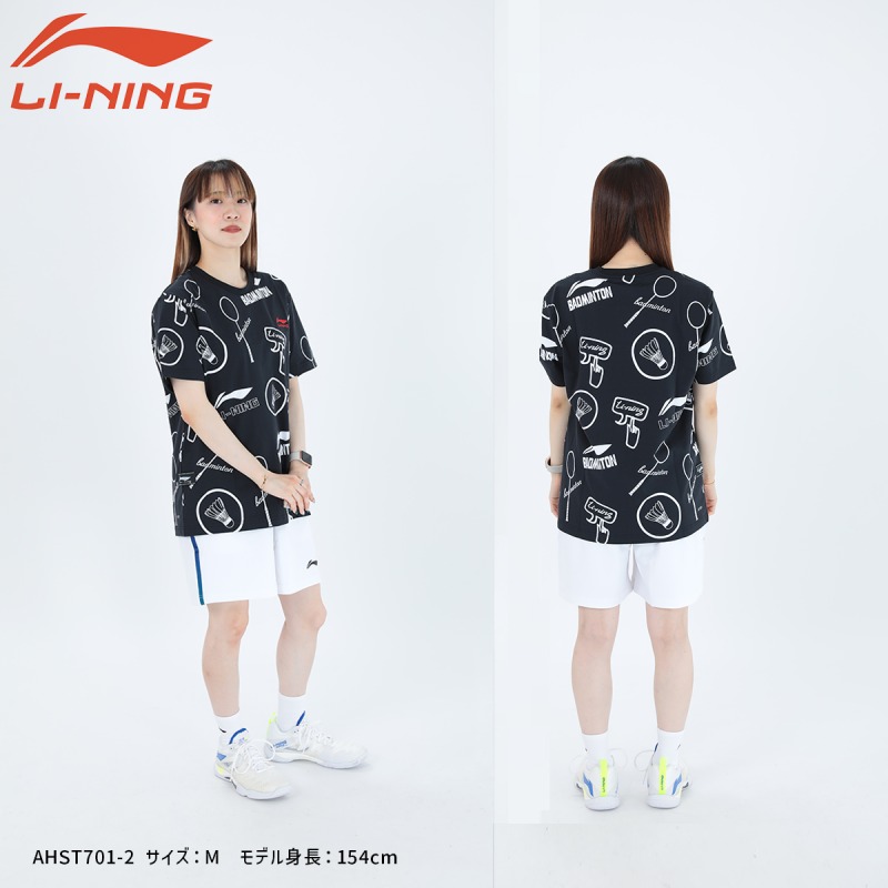LI-NING AHST701 トレーニングTシャツ バドミントンウェア(ユニ メンズ