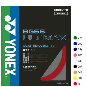 YONEX BG66UM BG66�A���e�B�}�b�N�X ULTIMAX �X�g�����O(�K�b�g) �o�h�~���g�� ���l�b�N�X 2024SS�y���{�o�h�~���g������荇�i�i/���[���։z