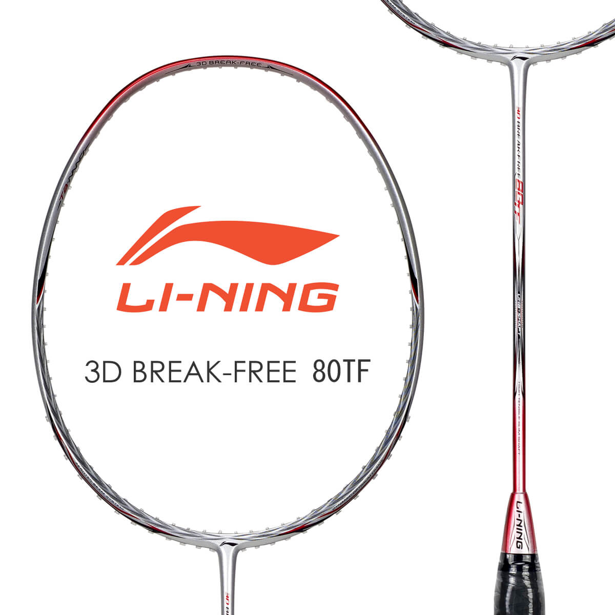LI-NING 3D BREAK-FREE 80TF(AYPJ008) バドミントンラケット リーニン【オススメガット&ガット張り工賃無料】 ラケット
