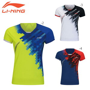 LI-NING AAYR196 ゲームシャツ バドミントンウェア(レディース) リーニン【メール便可/日本バドミントン協会審査合格品】