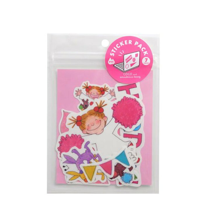 楽天市場 ココ ステッカーパック ピンク Hurrayグリーティングライフ Ryck 841 Coco ココちゃん キャラクターグッズ 文具 付箋 かわいい シール デコレーション サンフェロー