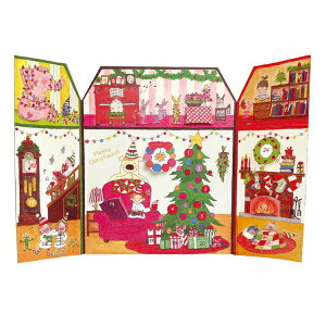 クリスマスカード ココちゃん クリスマスアドベント RY-892 グリーティングライフ グリーティングカード 大人 子供 サンタ 手紙 季節 かわいい