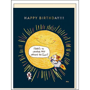 ココちゃん バースデーカード スペース 宇宙 RY-1062 グリーティングライフ 文具 大人 グリーティングカード 誕生日 御祝 かわいい 友達 女の子